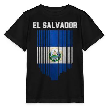 Flagge von El Salvador, salvadorianischer Stolz - Stanley/Stella Kinder T-Shirt MINI CREATOR  - Schwarz - Vorne - Mikhail (115cm)