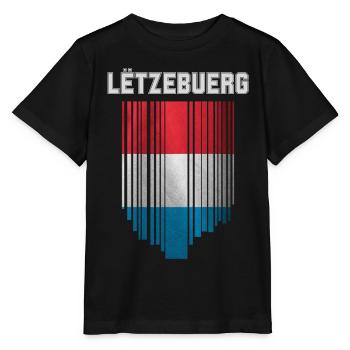 Flagge von Luxemburg - Stanley/Stella Kinder T-Shirt MINI CREATOR  - Schwarz - Vorne - Mikhail (115cm)
