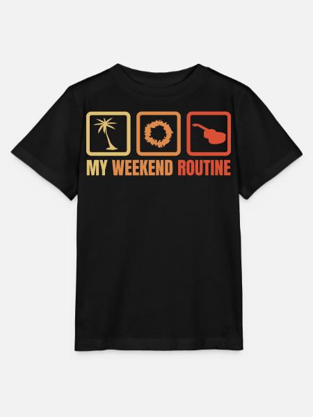Meine Wochenendroutine - Stanley/Stella Kinder T-Shirt MINI CREATOR - Schwarz