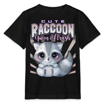 Kawaii Raccoon, Funny Raccoon-Racoon Saying - Stanley/Stella MINI CREATOR Kids’ T-Shirt - black - Front - Mikhail (115cm)