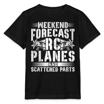 Maquette d’avion - T-shirt bio MINI CREATOR Stanley/Stella Enfant - noir - Devant - Mikhail (115cm)