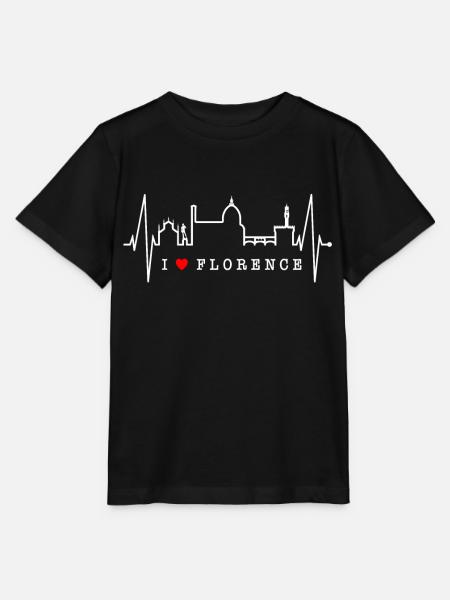 Firenze Skyline Italia Battito cardiaco I Love Firenze - Maglietta per bambini MINI CREATOR di Stanley/Stella - nero