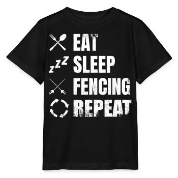 Fechten Tägliche Routine - Stanley/Stella Kinder T-Shirt MINI CREATOR  - Schwarz - Vorne - Mikhail (115cm)