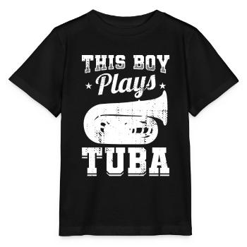Tuba boy - Stanley/Stella MINI CREATOR Kids’ T-Shirt - black - Front - Mikhail (115cm)