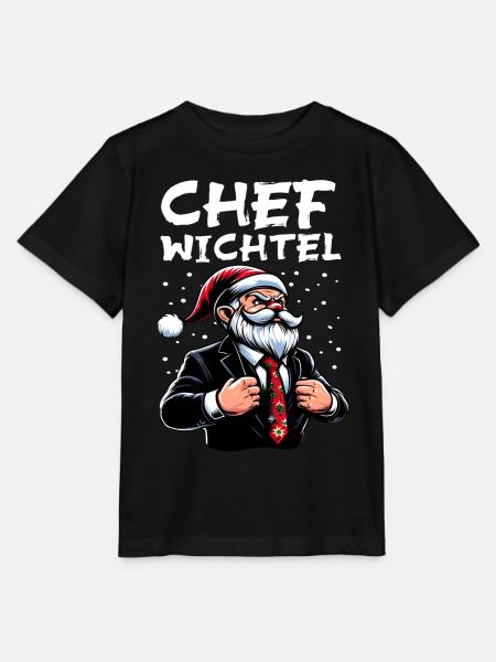 Chef Wichtel stylischer Weihnachts Gnome - Stanley/Stella Kinder T-Shirt MINI CREATOR  - Schwarz