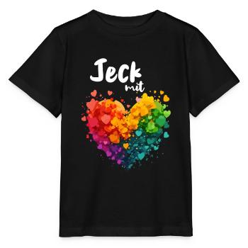 Jeck with Heart Carnival Cologne Alaaf Carnival Costume - Stanley/Stella MINI CREATOR Kids’ T-Shirt - black - Front - Mikhail (115cm)