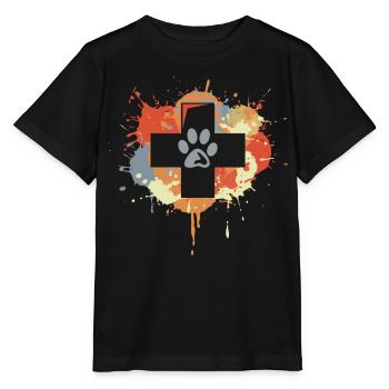 Dessin de premiers secours vétérinaire - T-shirt bio MINI CREATOR Stanley/Stella Enfant - noir - Devant - Mikhail (115cm)