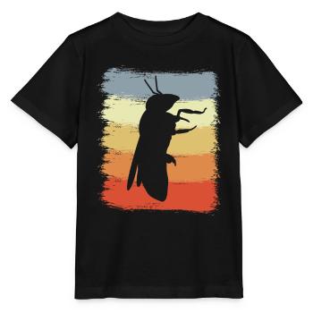 Retro Honigbiene - Stanley/Stella Kinder T-Shirt MINI CREATOR  - Schwarz - Vorne - Mikhail (115cm)