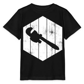 Pipe Wrench Sketch - Stanley/Stella MINI CREATOR Kids’ T-Shirt - black - Front - Mikhail (115cm)