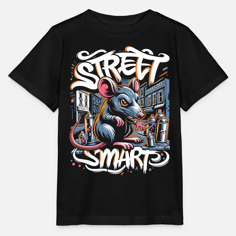 Rat : Art du graffiti - T-shirt bio MINI CREATOR Stanley/Stella Enfant - noir
