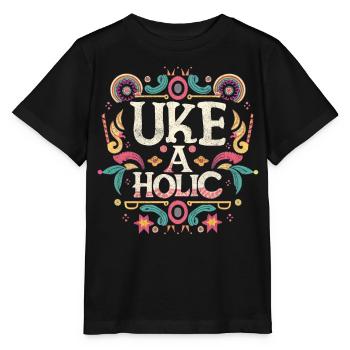 Uke-aholic - Stanley/Stella MINI CREATOR Kids’ T-Shirt - black - Front - Mikhail (115cm)