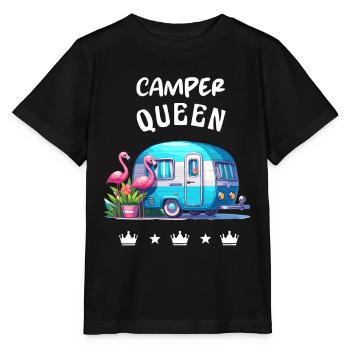 Camper Queen Camping Caraven Camping-car Été - T-shirt bio MINI CREATOR Stanley/Stella Enfant - noir - Devant - Mikhail (115cm)