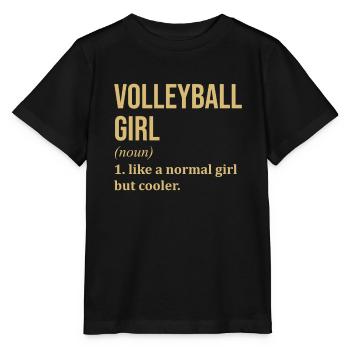 Citation drôle de fille de volley-ball - T-shirt bio MINI CREATOR Stanley/Stella Enfant - noir - Devant - Mikhail (115cm)