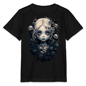 Gothic Girl Halloween Fantasy Dark - Stanley/Stella Kinder T-Shirt MINI CREATOR  - Schwarz - Vorne - Mikhail (115cm)