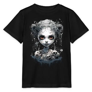 Gothic Girl Halloween Fantasy Dark - Stanley/Stella Kinder T-Shirt MINI CREATOR  - Schwarz - Vorne - Mikhail (115cm)
