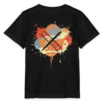 Vintage Pen and Ruler - Stanley/Stella MINI CREATOR Kids’ T-Shirt - black - Front - Mikhail (115cm)