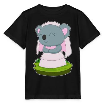 Koala Braut Schleier Hochzeit - Stanley/Stella Kinder T-Shirt MINI CREATOR  - Schwarz - Vorne - Mikhail (115cm)