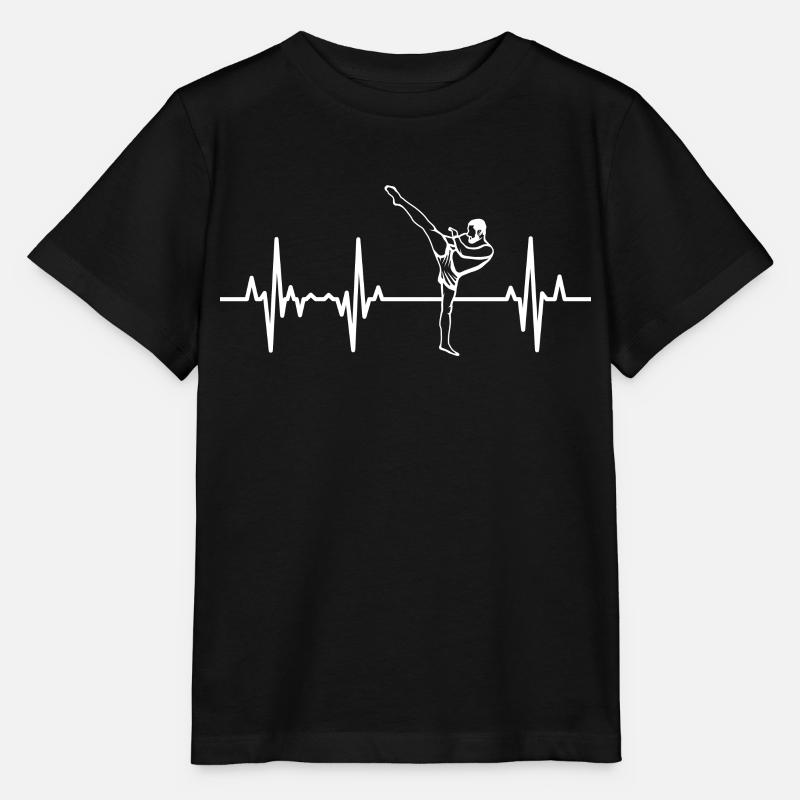 Kickboxer ECG Heart Line - T-shirt bio MINI CREATOR Stanley/Stella Enfant - noir