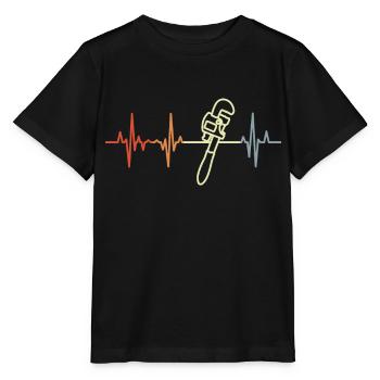 Clé à pipe Palpitations cardiaques - T-shirt bio MINI CREATOR Stanley/Stella Enfant - noir - Devant - Mikhail (115cm)