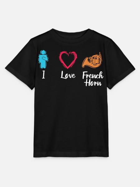 Ich liebe Waldhorn - Stanley/Stella Kinder T-Shirt MINI CREATOR - Schwarz