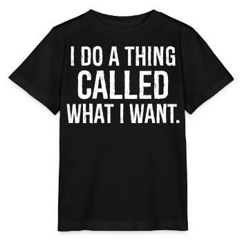 Ich mache ein Ding, das ich will, lustiges Hemd - Stanley/Stella Kinder T-Shirt MINI CREATOR  - Schwarz - Vorne - Mikhail (115cm)