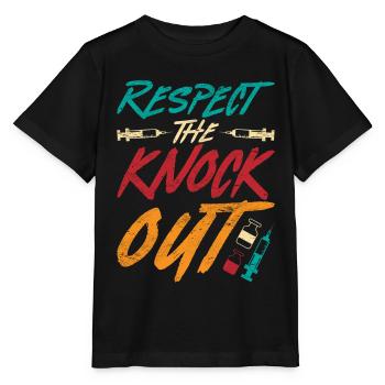 Anesthésiologie Anesthésiste Respect The Knock Out - T-shirt bio MINI CREATOR Stanley/Stella Enfant - noir - Devant - Mikhail (115cm)