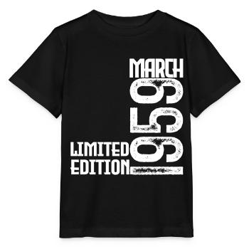 Birthday Gift March 1959. March 1959. March - Stanley/Stella MINI CREATOR Kids’ T-Shirt - black - Front - Mikhail (115cm)