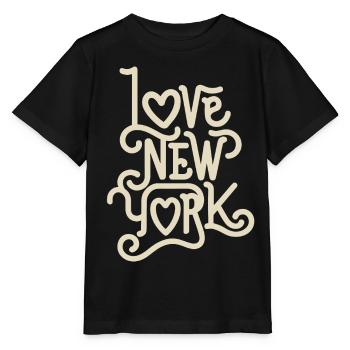 I Love New York City Big Apple USA Amerika - Stanley/Stella Kinder T-Shirt MINI CREATOR  - Schwarz - Vorne - Mikhail (115cm)