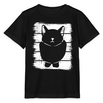 Croquis de chat - T-shirt bio MINI CREATOR Stanley/Stella Enfant - noir - Devant - Mikhail (115cm)