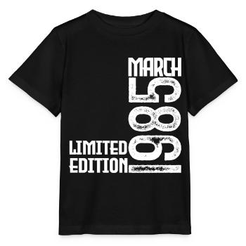 Birthday Gift March 1985. March 1985. March - Stanley/Stella MINI CREATOR Kids’ T-Shirt - black - Front - Mikhail (115cm)