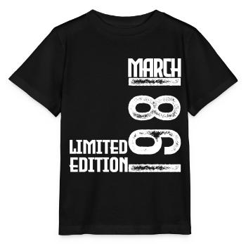 March 1981 Anniversary Gift. March 1981. March - Stanley/Stella MINI CREATOR Kids’ T-Shirt - black - Front - Mikhail (115cm)