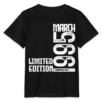 March 1995 Birthday Gift. March 1995. March - Stanley/Stella MINI CREATOR Kids’ T-Shirt - black - Front - Mikhail (115cm)