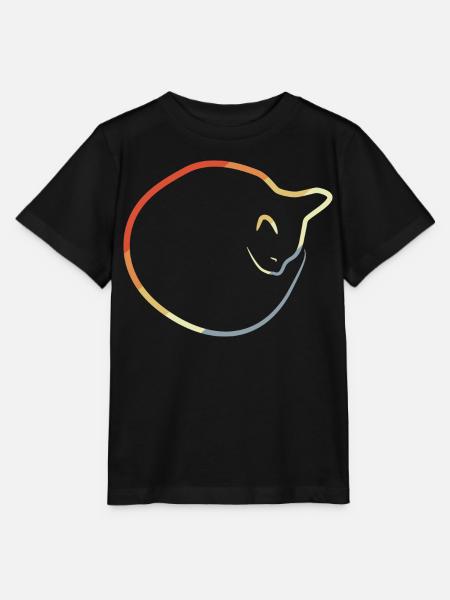 Katze im Retro Look - Stanley/Stella Kinder T-Shirt MINI CREATOR  - Schwarz