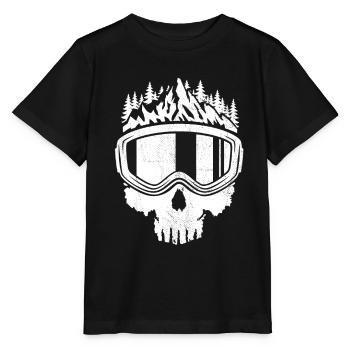Totenkopf, Ski, Après-ski, Sports d’hiver, Vacances au ski - T-shirt bio MINI CREATOR Stanley/Stella Enfant - noir - Devant - Mikhail (115cm)