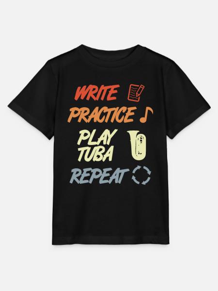 Tuba Motivation - Stanley/Stella Kinder T-Shirt MINI CREATOR - Schwarz