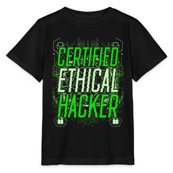 Certified Ethical Hacker - Stanley/Stella Kinder T-Shirt MINI CREATOR  - Schwarz - Vorne - Mikhail (115cm)