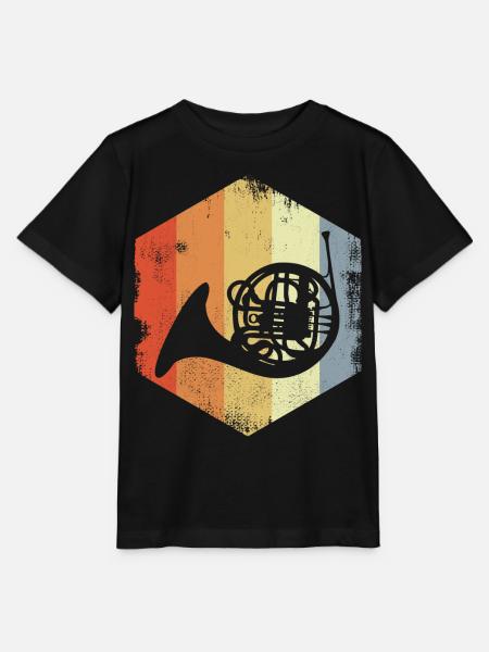 Horn Retro Look - Stanley/Stella Kinder T-Shirt MINI CREATOR  - Schwarz