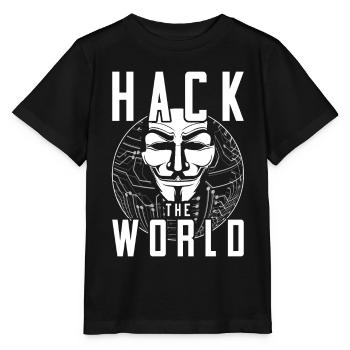 Ethical Hacker Hack The World - Stanley/Stella Kinder T-Shirt MINI CREATOR  - Schwarz - Vorne - Mikhail (115cm)