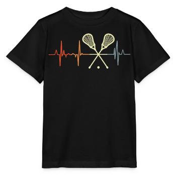 Lacrosse Herzklopfen - Stanley/Stella Kinder T-Shirt MINI CREATOR  - Schwarz - Vorne - Mikhail (115cm)