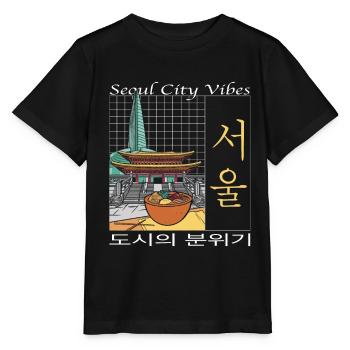 Seoul City Vibes Perfect Conversation Starter - Stanley/Stella MINI CREATOR Kids’ T-Shirt - black - Front - Mikhail (115cm)
