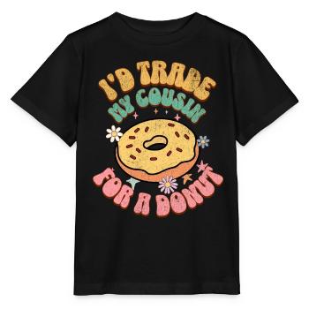 Donut - Stanley/Stella Kinder T-Shirt MINI CREATOR  - Schwarz - Vorne - Mikhail (115cm)