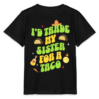 Taco - Stanley/Stella Kinder T-Shirt MINI CREATOR  - Schwarz - Vorne - Mikhail (115cm)