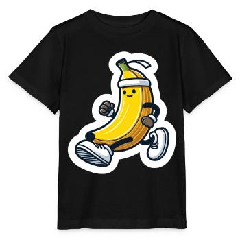 Sportliche Banane - Stanley/Stella Kinder T-Shirt MINI CREATOR  - Schwarz - Vorne - Mikhail (115cm)