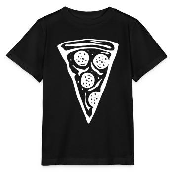 Tranche de pizza - T-shirt bio MINI CREATOR Stanley/Stella Enfant - noir - Devant - Mikhail (115cm)