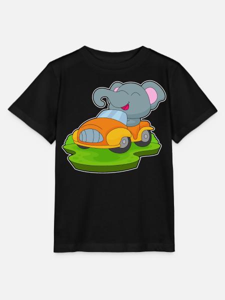 Elefant Auto - Stanley/Stella Kinder T-Shirt MINI CREATOR - Schwarz