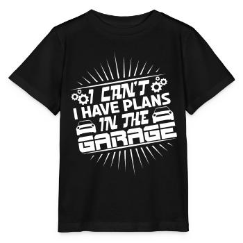 Ich kann nicht, ich habe Projekte in der Garage. - Stanley/Stella Kinder T-Shirt MINI CREATOR  - Schwarz - Vorne - Mikhail (115cm)