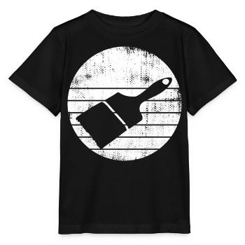 Dessin au pinceau de peintre - T-shirt bio MINI CREATOR Stanley/Stella Enfant - noir - Devant - Mikhail (115cm)