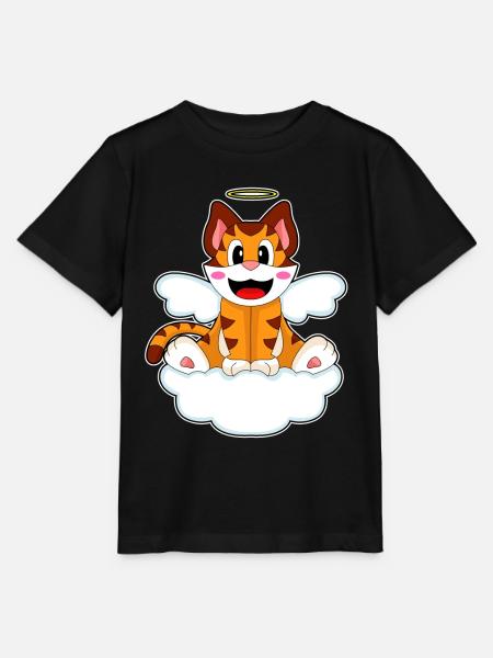 Tiger Engelsflügel - Stanley/Stella Kinder T-Shirt MINI CREATOR - Schwarz