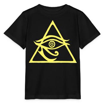 La pyramide du dieu Horus - T-shirt bio MINI CREATOR Stanley/Stella Enfant - noir - Devant - Mikhail (115cm)
