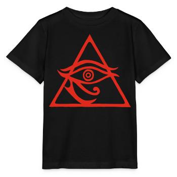 La pyramide rouge du dieu Horus - T-shirt bio MINI CREATOR Stanley/Stella Enfant - noir - Devant - Mikhail (115cm)